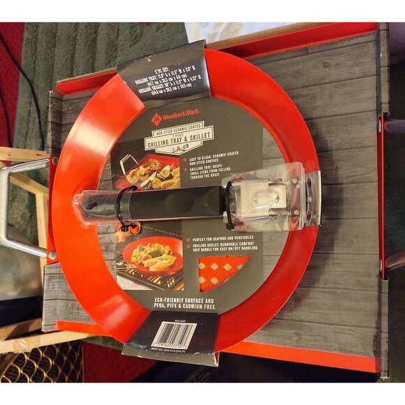 2-Piece Grilling Tray/ Skillet Set- Non-Stick Ceramic Coated-NEW* - Picture 4 of 4